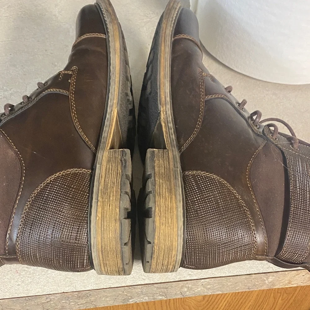 Arizona Jean Company men’s Laurent flat heel Dark Brown Lace-Up Boots
